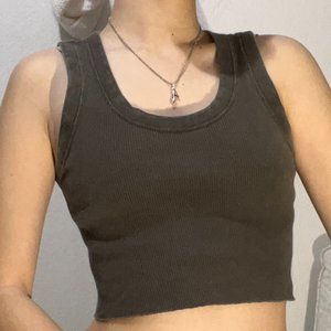 brandy melville brown tank